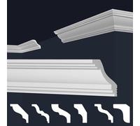 Marbet lattes de plafond en polystyrène XPS, moulures en stuc de haute qualité, légères et robustes, au design moderne (boîte de 20 mètres, E-40, 45 x 45 mm)