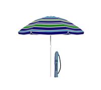 Marbueno 10108RY1 Parapluie Oxford Aluminium avec Housse Rayures Bleu, Blanc et Vert 160 cm Jardin, Plage et Piscine