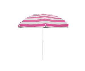 Marbueno 10216R Parapluie Polyester Aluminium avec Housse Rose 160 cm Jardin Piscine Plage