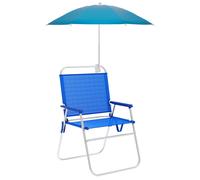 Marbueno 10469AC Parapluie de Plage pour Chaise, Bleu Clair, 100 cm, Acier et Nylon