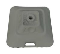 Marbueno 10498 Base de parapluie carrée en plastique 45x45x27 cm 30L blanc pour jardin, piscine et terrasse