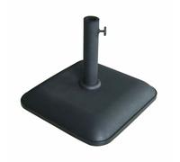 Marbueno Base Parasol carré béton 45X45X7,3 cm 25KG noir jardin, piscine 10458