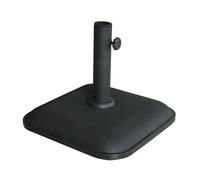 Marbueno Base Sombrilla Carrée Béton 35x35x5,2 cm 11 kg Noir pour Jardin, Piscine et Terrasse 10455