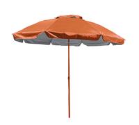Marbueno Parapluie Acier 6 Baleines D200 cm Nylon Orange Jardin Piscine Plage MARBUENO SUMMER 10473N