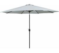 Marbueno Parasol acier 8 baleines D300 cm polyester blanc Jardin, piscine, terrasse