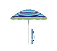 Marbueno Parasol Nylon Protection Solaire Plage Jardin 140 cm Rayures Bleu Vert SUMMER 10092R1