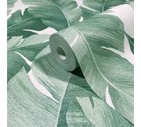 marburg Papier peint autocollant blanc, feuilles vertes florales, jungle, motif végétal, pour mur et meubles, film autocollant 6 x 0,53 m, fabriqué en Allemagne
