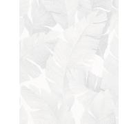 marburg Papier peint blanc et gris motif végétal 10,05m x 0,53m Made in Germany