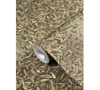 marburg Papier Peint or feuille florale feuilles plante collection classique pour chambre salon ou cuisine Made in Germany 10,05m x 0,70m 52504