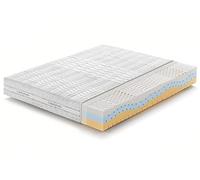 Marcapiuma - Matelas Mémoire de forme 140x190 haut 23 cm - ONDA MED - 11 zones H2 Moyen/Mou DISPOSITIF MEDICAL - Housse Merycor fil d'ARGENT amovible Anallergique Traspirant Lavable 100% Made in Italy