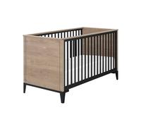 Marcel Lit Évolutif 70x140 Chêne Blond/Noir De Galipette