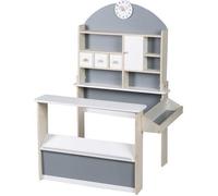 Marchande Enfant en Bois avec Comptoir Latéral - ROBA - Gris et Blanc