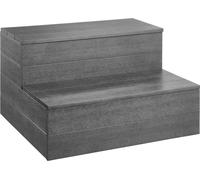 Marche d'accès pour spa, escalier extérieur à 2 marches, échelle robuste de 635 mm de large en HIPS pour piscine hors sol/gonflable avec une capacité de charge de 272,2 kg, multi-usage pour porche, te