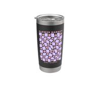 Marché des fleurs danois pastel esthétique Copenhagen violet Gobelet isotherme en acier inoxydable double paroi