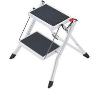 Hailo Marchepied pliant MK60 4310-001 plastique Hauteur de travail 2,44 m Blanc/Anthracite 3,6 kg