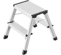 Hailo Marchepied D60 G pliant en aluminium – double accès 2x2 marches