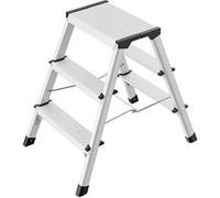 Marche pied double accès 2x3 marches pliant en aluminium Hailo D60