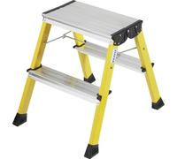 Marche-pied pliable à roulettes alu jaune Krause Rolly Krause 130044 Hauteur de travail (max.) (détails) 2.45 m
