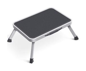 Marche Pied Pliable Escabeau 1 Marche Pliable en Acier Petit Echelle Pliant Salon Cuisine Salle de Bain bibliothèque 38x26x17.5cm