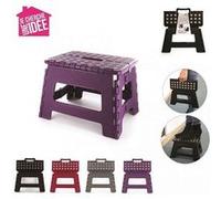 Je Cherche Une Idee KB19501 Marché Pied Pliable Plastique Noir/Gris/Rouge/Violet 29 x 22 x 22 cm *Coloris Aléatoire*