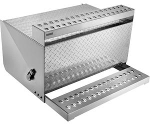 Marchepied de camion Caisse à outils - Caisse de rangement en aluminium - 790 x 770 x 485 mm - Verrou amortisseur - Pour accès à la cabine du conducteur - Pour camions à plateau, camions-grues & semi-