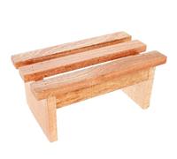Marchepied en Bois Marron Antidérapant, Repose-pieds pour Jambes et Pieds | Structure Stable, Bords Arrondis, Finition Lisse, Aide au Soin des Jambes, Adapté, au Sauna Spa