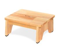 Marchepied en bois, pour adultes et personnes âgées, avec pieds en caoutchouc antidérapants, aide à la position debout, portable, en bois, pour salle de bain, cuisine, table de chevet et plus (16 cm