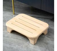 Marchepied en bois robuste pour adultes - Repose-pieds de chevet multifonction pour lits hauts, baignoires et support de fleurs - Design élégant pour un accès facile