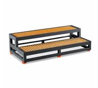 Marchepied Machine CNC avec une Capacité de 2400 Kilogrammes. | Acier laminé à froid, grille en fibre de verre, pieds réglables, patins antidérapants.(Style C 125.5x59x32cm)