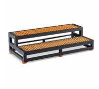 Marchepied Machine CNC avec une Capacité de 2400 Kilogrammes. | Acier laminé à froid, grille en fibre de verre, pieds réglables, patins antidérapants.(Style I 110x50x50cm)