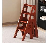 Marchepied pliable avec poignée, étagère de rangement à 3 niveaux, tabouret multifonction peu encombrant pour la maison, la cuisine et l'intérieur