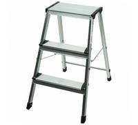 Marchepied pliable en aluminium 3 marches WERKA PRO | Ergonomique, robuste, durable, compact, léger, usage bricolage et garage, maison, hauteur 60,5 cm, largeur 43,5 cm