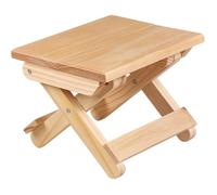Marchepied pliable en bois massif pour la maison, le jeu, la pêche, le jardin，24x19x17.8 cm