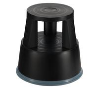 Marchepied roulant plastique 2 marches - noir