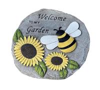 Marchepieds de jardin - Design tournesols - Décoration pour pelouse | Dalles de pierre décoratives pour chemins pour terrasse, cour, allée de jardin, allée, pelouse, aménagement paysager