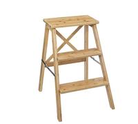 Marchepieds en bois PEGANE - naturel - 50x43,5x63,5cm - élégance - chic