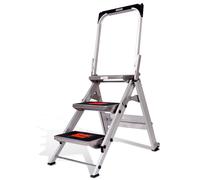 Little Giant - Marchepied Safety Step 10310BAEN - 3 marches, aluminium, main courante, 150 kg
