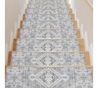 Marches antidérapantes pour escaliers en bois, ensemble de 15, 76 x 20 cm, tapis de sol antidérapants pour intérieur
