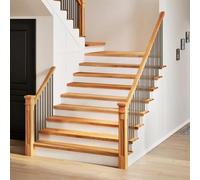 Marches d'Escalier en Chêne Massif, 12 Pièces, Marron Clair, 110x30x2 cm | Bois robuste et stable, surface lisse facile à nettoyer, usage polyvalent comme rebord de fenêtre, charme naturel pour votre