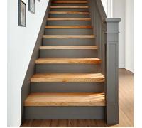 Marches d'escalier en chêne massif - vidaXL - 80x30x2 cm - Marron clair - Lot de 2 - Bois robuste - Entretien facile