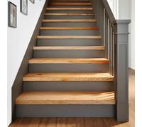 Marches en bois massif de chêne 12 pièces, marron clair, 100 x 30 x 2 cm | Marchepieds d'escalier - Utilisation comme rebord de fenêtre - Facile à nettoyer - Chêne poli - Pièce de rechange