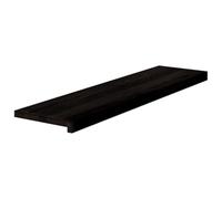 Marches en bois massif de chêne, 16 pièces, 100 x 30 x 2 cm, marron/noir | Marchepieds d'escalier, utilisation comme rebord de fenêtre, bois de chêne poli, facile à nettoyer, design non structurel