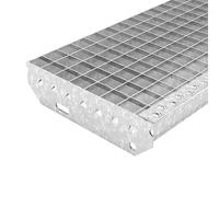Marches en caillebotis 900 x 305 mm, largeur des mailles 30 x 30 mm, galvanisées, antidérapantes, marches d'escalier en métal résistant aux intempéries, idéales pour l'intérieur et l'extérieur