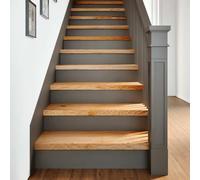 Marches Escalier Bois Massif 12 Pièces Chêne Clair 80x30x2 cm | Marches chêne massif, rebord fenêtre polyvalent, entretien simple, grain unique, livraison aléatoire