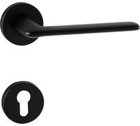 MARCHESI Garniture à béquilles UMAG sur rosace PZ, 38-45 mm, zamak noir mat
