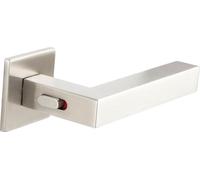 Marchesi Paire de béquilles Square Smart Look - Poignées de porte avec verrouillage intégré pour TS 38-45 mm, inox mat