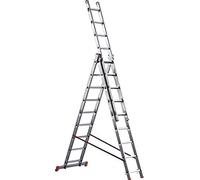 Marchetti Orange Escabeau aluminium télescopique 3 rampes x 7 9 11 12 marches (3 rampes x 12 marches)