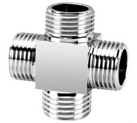 Marchfunny Adaptateur inverseur de robinet croisé à 4 voies avec écrou pivotant et filetage multicouche d'étanchéité pour applications de plomberie (Q)