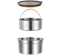 Marchfunny Boîte de conservation alimentaire en acier inoxydable avec couvercle hermétique en silicone et passoire pour réfrigérateur (1200 ml)
