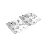 Marchfunny Plateau à apéritif en acier inoxydable à 4 sections pour organiser des collations mélangées lors de divertissements et de réunions informelles (deux compartiments)